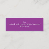 幸せなガラス玉 スキニー名刺 (裏面)