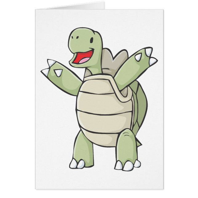 幸せなガラパゴスのカメの漫画 (正面)