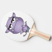 幸せなガーゴイルの漫画-ファンタジー 卓球ラケット (横)