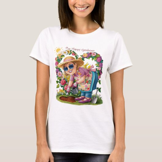 幸せなガーデナー Tシャツ (正面)