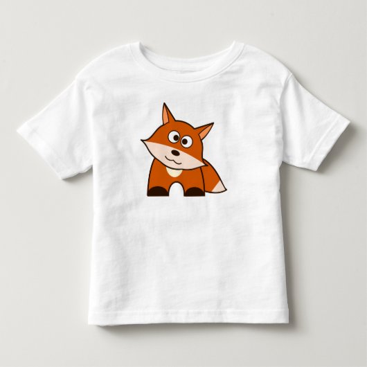 幸せなキツネの幼児のTシャツ2T トドラーTシャツ (正面)