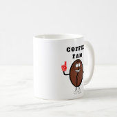 幸せなキャラクターのコーヒー豆ファン コーヒーマグカップ (正面右)