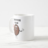 幸せなキャラクターのコーヒー豆ファン コーヒーマグカップ (正面左)