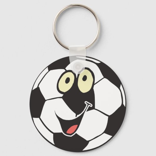 幸せなキャラクターのサッカーボール キーホルダー (正面)