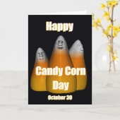 幸せなキャンデートウモロコシ日10月30日 カード (黄色い花)