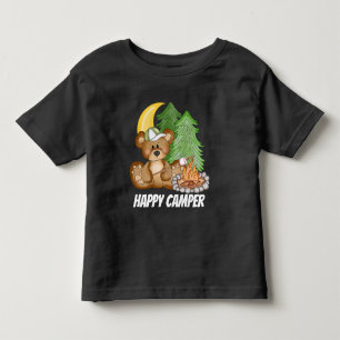 幸せなキャンパーの子供たちユニセックスは幼児のTシャツ トドラーTシャツ