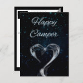 幸せなキャンパー愛の煙 ポストカード (正面/裏面)