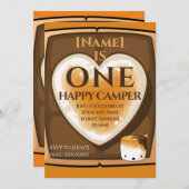 幸せなキャンパー1人 招待状 (正面/裏面)
