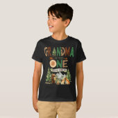 幸せなキャンパー1号のばあば 1歳の誕生日 Tシャツ (正面フル)