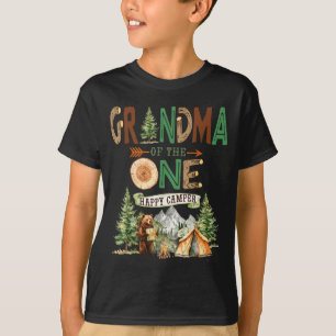 幸せなキャンパー1号のばあば 1歳の誕生日 Tシャツ