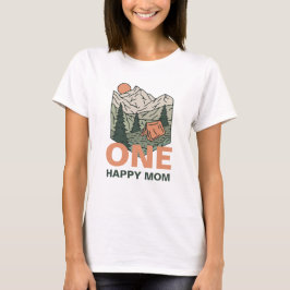 幸せなキャンパー1歳の誕生日お母さんTシャツ Tシャツ