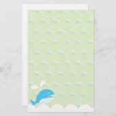 幸せなクジラの文房具 便箋 (正面/裏面)