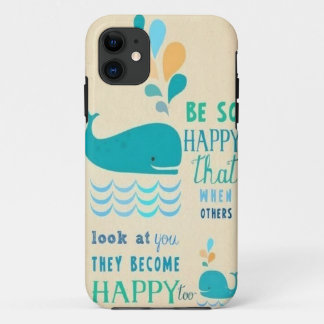 幸せなクジラのiPhone 5の場合があって下さい! iPhone 11 ケース