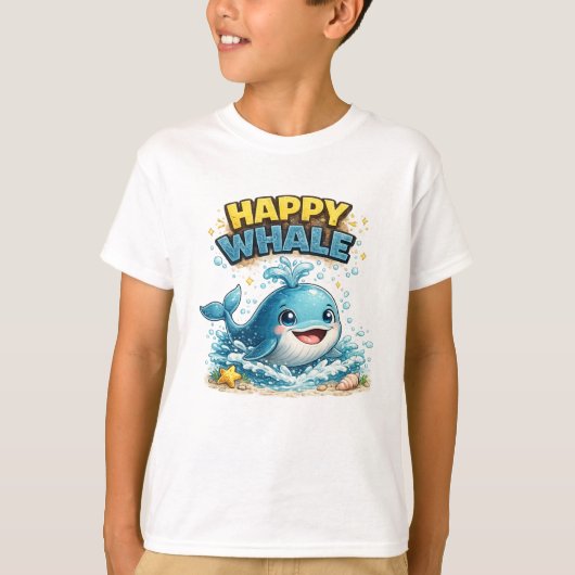 幸せなクジラ Tシャツ (正面)