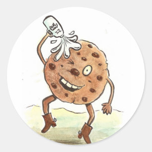 幸せなクッキーのステッカー ラウンドシール