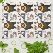 幸せなクマと友人 キッチンタオル (折り畳み)