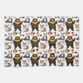 幸せなクマと友人 キッチンタオル (横)