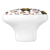 幸せなクマと友人 セラミックノブ (側面)