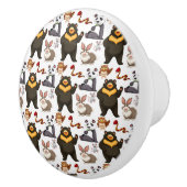 幸せなクマと友人 セラミックノブ (右)