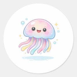 幸せなクラゲ ラウンドシール
