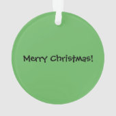 幸せなクリスマスのサンタの帽子を身に着けているポテトのポテト オーナメント (裏面)