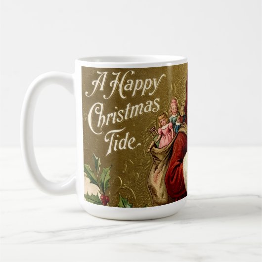 幸せなクリスマスの季節 コーヒーマグカップ (左)