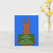 幸せなクリスマスの孫 カード (黄色い花)