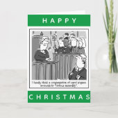 幸せなクリスマスの弁護士の法律家法廷の漫画 カード (正面)