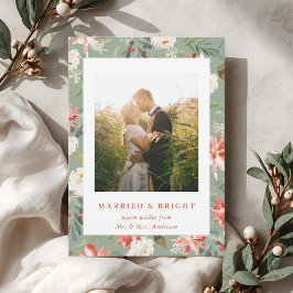 幸せなクリスマスの花嫁 新婚 シーズンカード