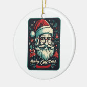 幸せなクリスマスは私賛美の セラミックオーナメント (左)