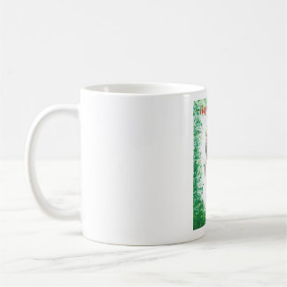 幸せなクリスマスアーボリストの木の外科医チェーンソー。 コーヒーマグカップ