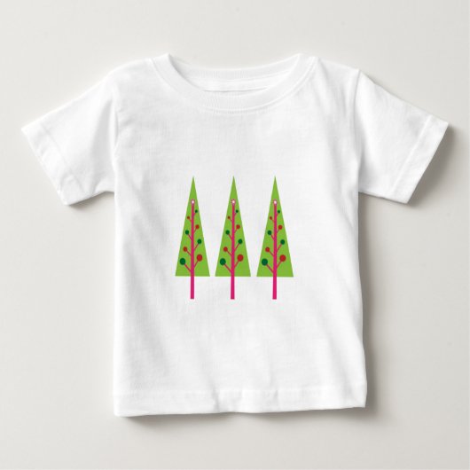 幸せなクリスマスツリー ベビーTシャツ (正面)