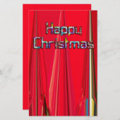 幸せなクリスマスヴィンテージ素敵な赤い文房具 便箋 (正面/裏面)