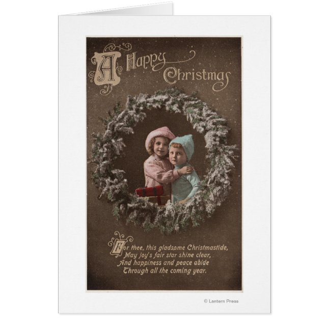 幸せなクリスマス小さな子供たち (正面)