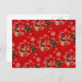 幸せなクリスマス玩具ロボット シーズンポストカード (正面/裏面)