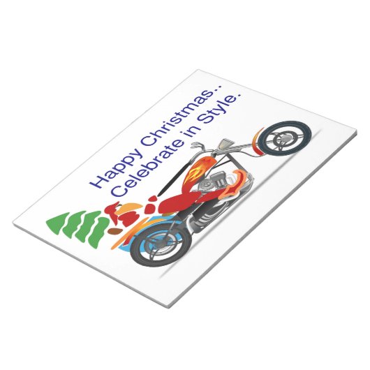 幸せなクリスマス祝、スタイル ノートパッド (アングル)