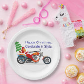 幸せなクリスマス祝、スタイル ペーパープレート (パーティー)