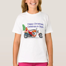 幸せなクリスマス祝、スタイル Tシャツ