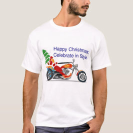 幸せなクリスマス祝、スタイル Tシャツ