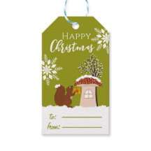 幸せなクリスマス野生動物の冬のギフト名