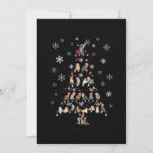 幸せなクリスマス |かわいい猫クリスマスツリー サンキューカード (正面)