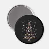 幸せなクリスマス |かわいい猫クリスマスツリー マグネット (正面/裏面)