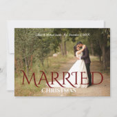 幸せなクリスマス　エレガントな結婚式の写真 ノートカード (正面)