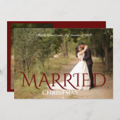 幸せなクリスマス　エレガントな結婚式の写真 ノートカード (正面/裏面)