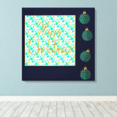 幸せなクリスマス キャンバスプリント (インサイチュ (ウッドフロア))