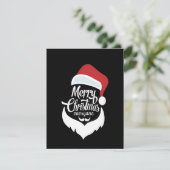 幸せなクリスマス サンタクロースがメリークリスマスを言う サンキューカード (スタンド正面)