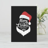 幸せなクリスマス サンタクロースがメリークリスマスを言う サンキューカード (スタンド正面)