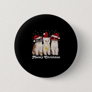 幸せなクリスマス |サンタクロースのかわいい猫 缶バッジ