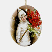 幸せなクリスマス セラミックオーナメント (右)