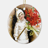 幸せなクリスマス セラミックオーナメント (左)